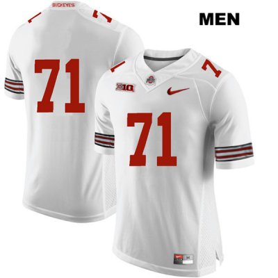 Men's NCAA Ohio State Buckeyes Josh Myers #71 College Stitched No Name Authentic Nike White Football Jersey JR20T32RK